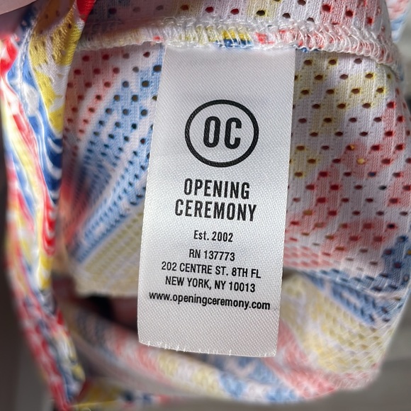 Opening ceremony long sleeve RBY Red Blue Yellow striped shirt - Picture 10 of 12